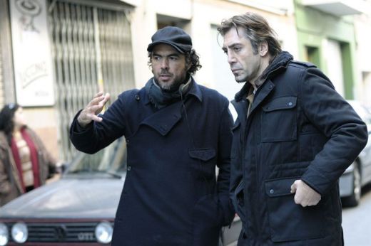 Alejandro Gonzalez Inarritu et Javier Bardem sur le tournage de Biutiful