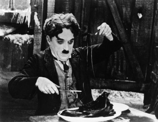 Charlie Chaplin in THE GOLD RUSH