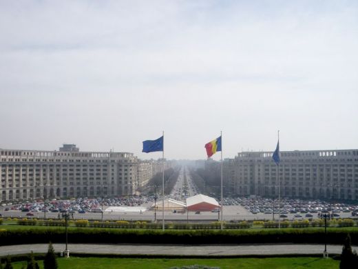 The Palace of the Parliament (Romanian: Palatul Parlamentului) in Bucharest