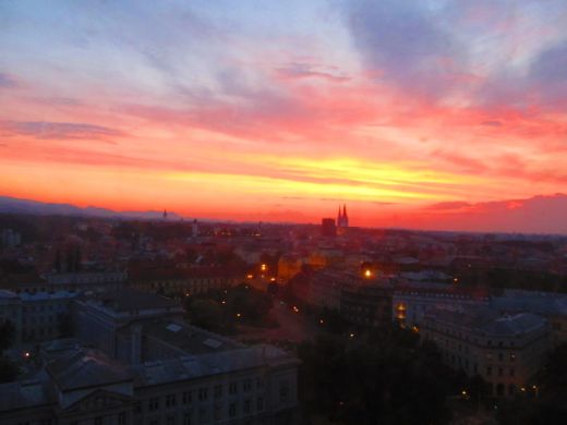 Fantastic Zagreb sunrise. 