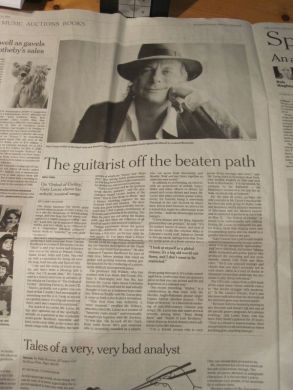 INTERNATIONAL HERALD TRIBUNE PROFILE OF GARY LUCAS 5/10/11