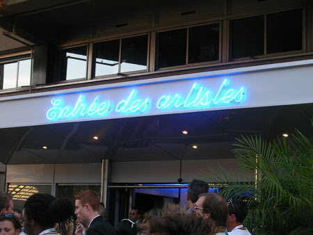 Backstage Cannes entrance