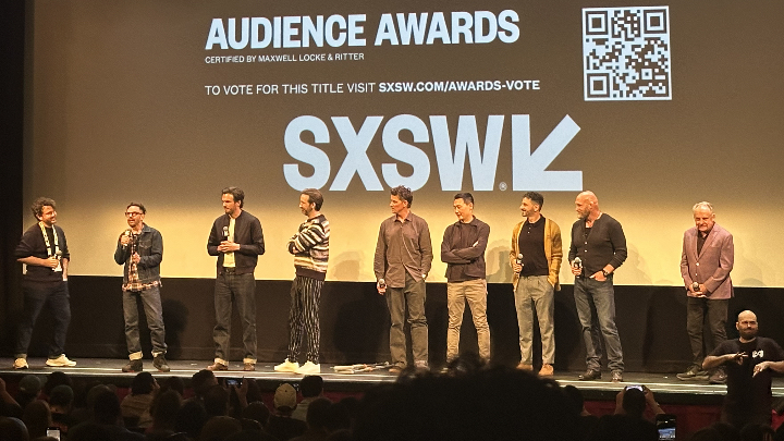 The cast and director of Over Your Dead Body during the QnA after the screening